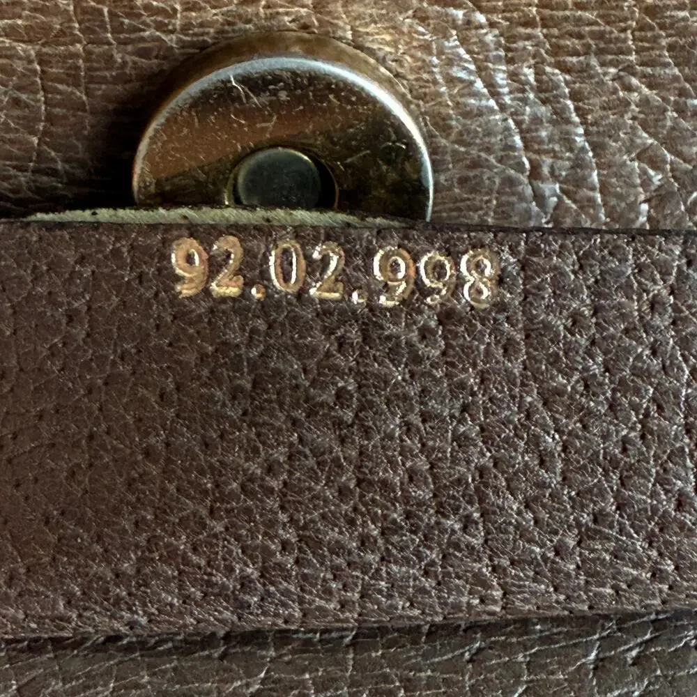 Gucci GG Supreme Vertical Tote - Brown Leather Trim, Large, Vintage